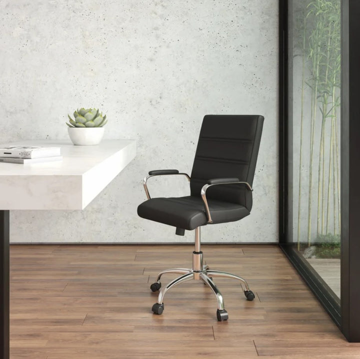 Mid Back Executive Swivel Office Chair with Metal Frame
