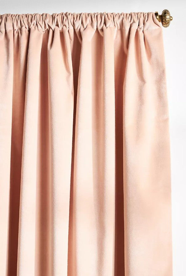 Matte Velvet Blackout Curtain_Rose