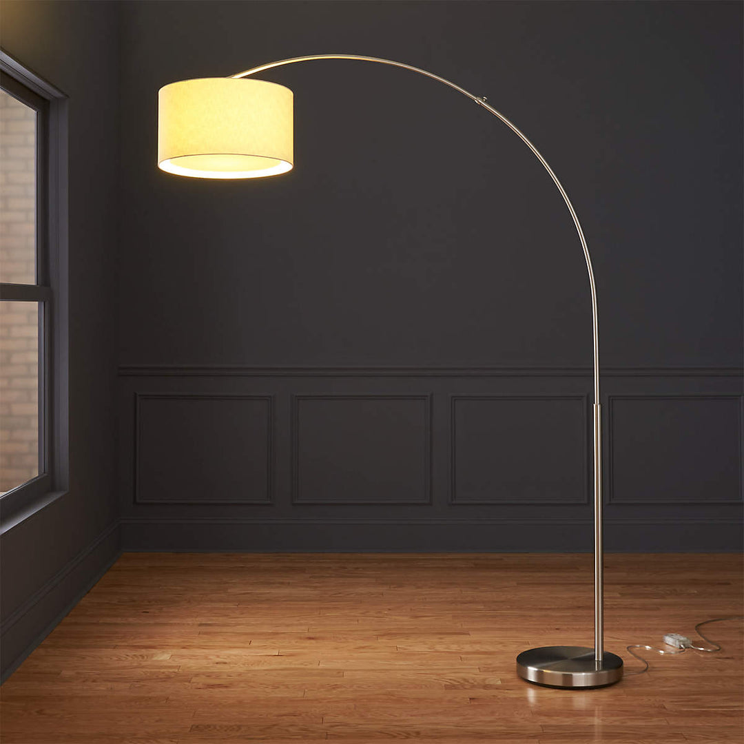 BIG DIPPER ARC BRUSHED NICKEL FLOOR LAMP