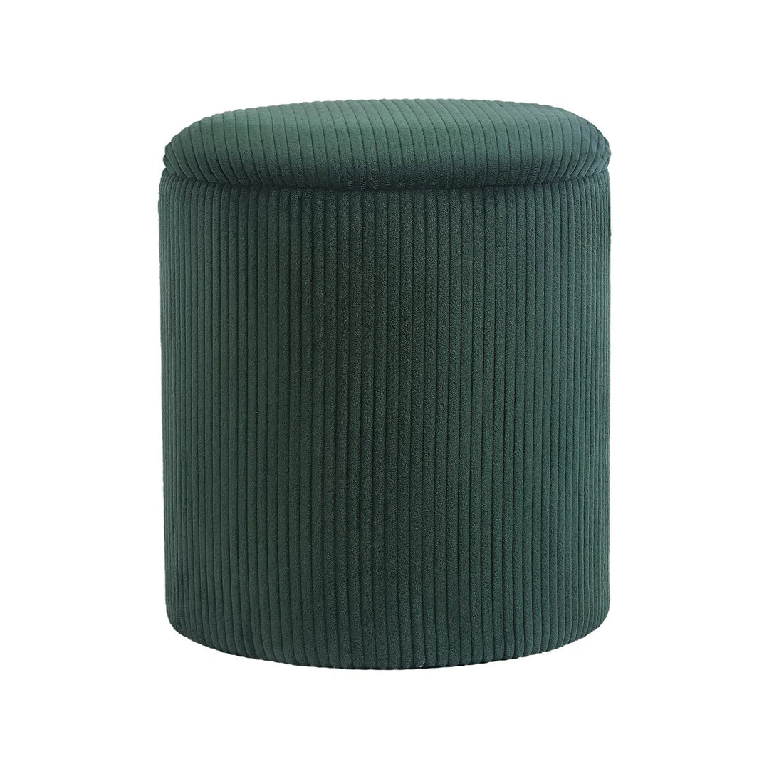 Upholstered Round Storage Ottoman