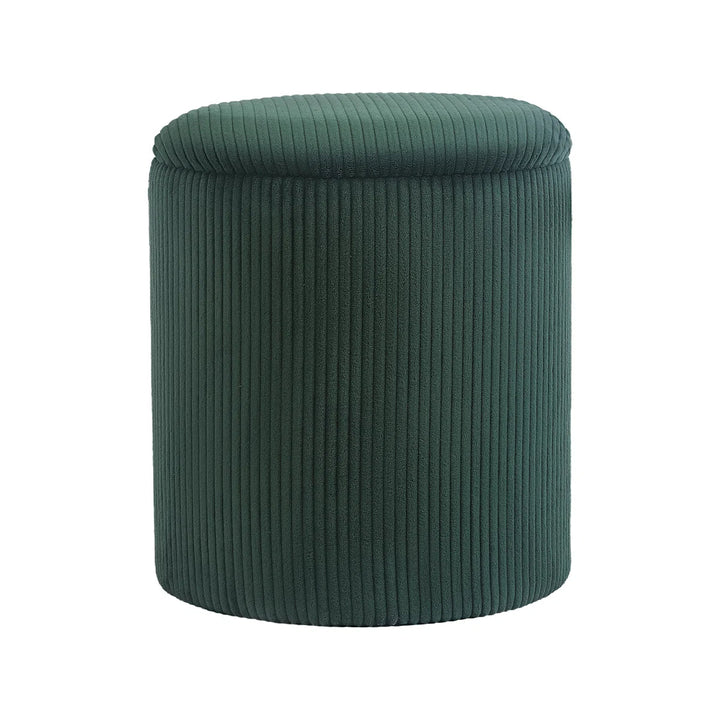 Upholstered Round Storage Ottoman