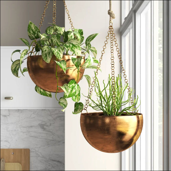 Benally Iron Hanging Planter Set Large
