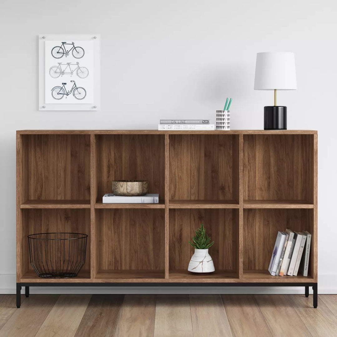 Loring 8 Cube Bookcase Walnut