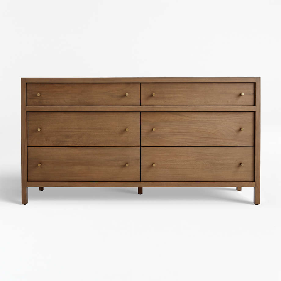 Keane Driftwood 6 Drawer Wood Dresser