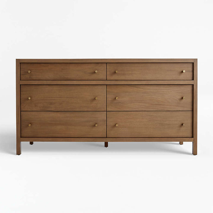 Keane Driftwood 6 Drawer Wood Dresser