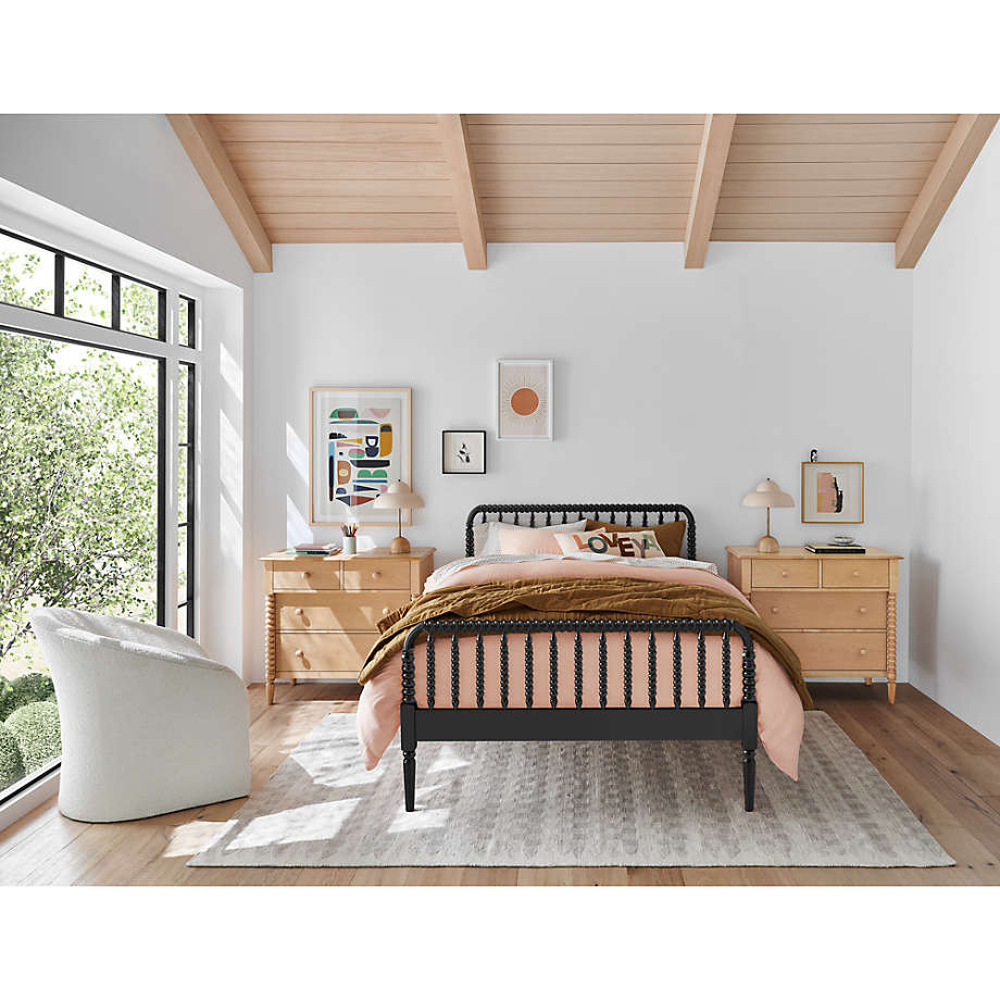 Jenny Lind Black Queen Bed