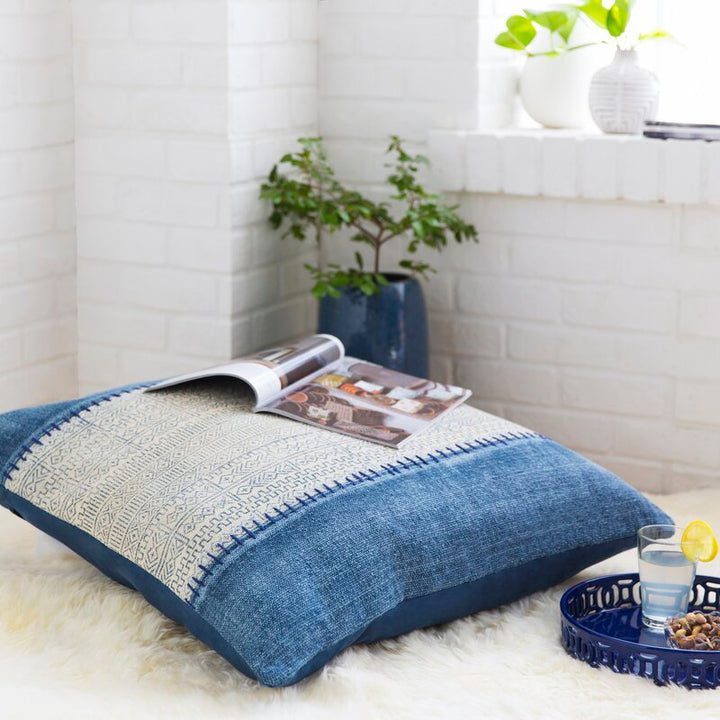 Friedman Cotton Indoor Geometric Square Throw Pillow With Insert