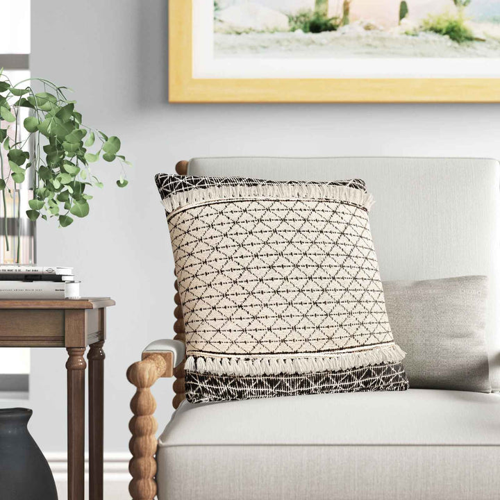 Sandra Cotton Throw Pillow Cover without Insert-18"x18"