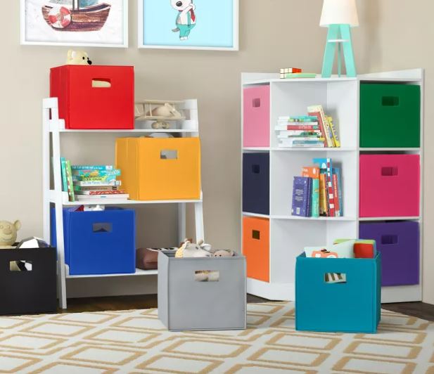 2pc Folding Toy Storage Bin Set