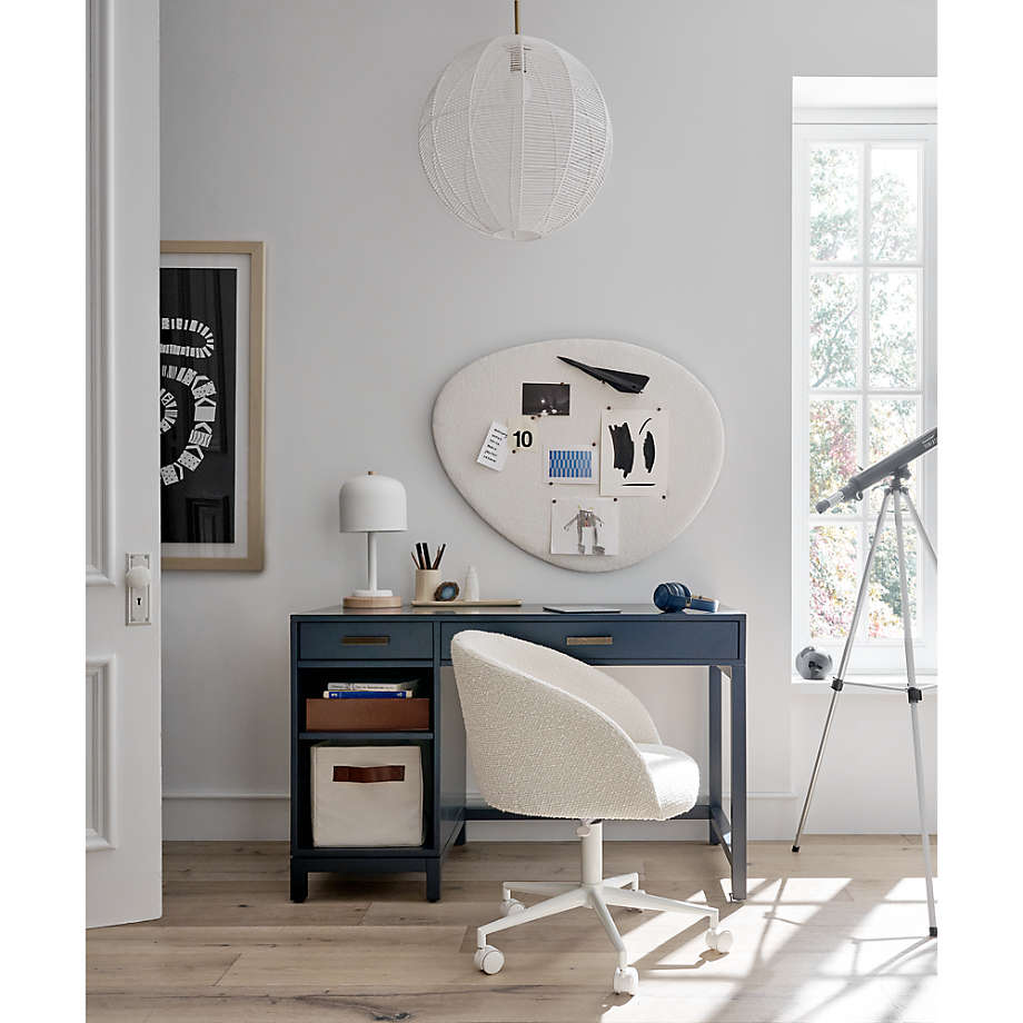 Parke Navy Blue Wood 2 Drawer Kids Desk