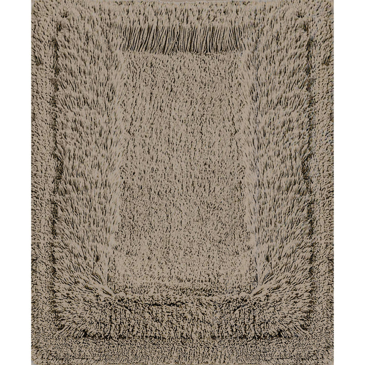Raffee Stone Taupe Fluffy Cotton Bath Mat