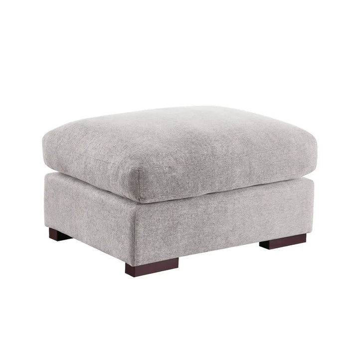 Tatman Linen Blend Sectional with 2 Ottomans
