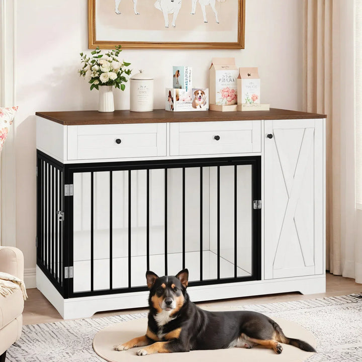 Ansel Modern Wooden Dog Crate Furniture