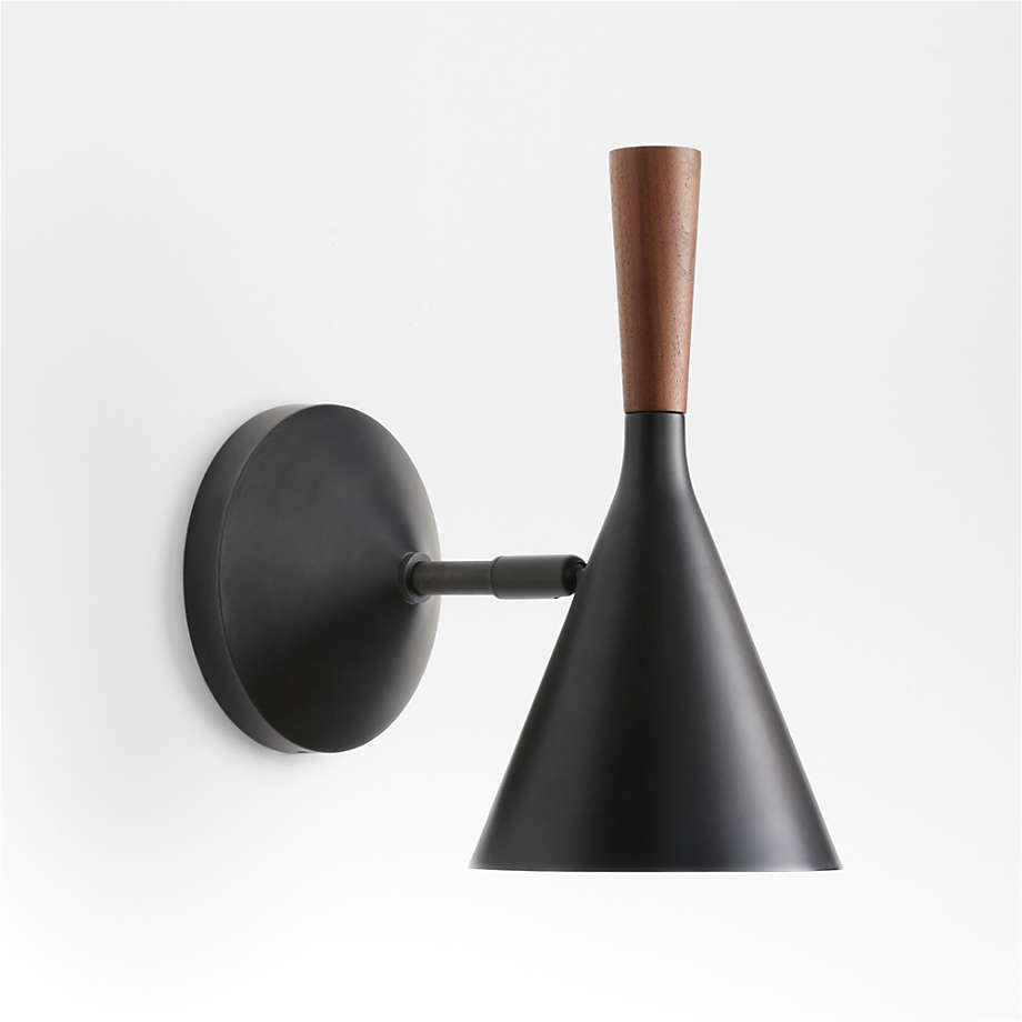 Weston Black Mid Century Modern Wall Sconce Light