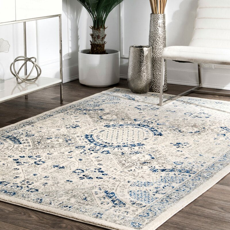 Kristine Oriental Blue Area Rug-9'x12'