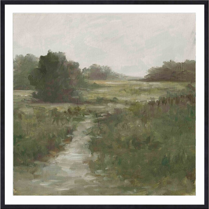 Tranquil Fen I by Ethan Harper Picture Painting With Frame 41.8"x41.8"