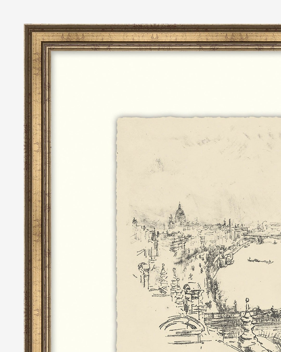 Etched City With Frame-17.75"X19.75