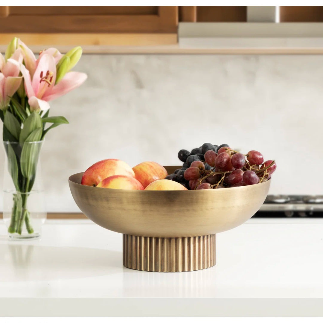 Sealy Round Metal Decorative Bowl