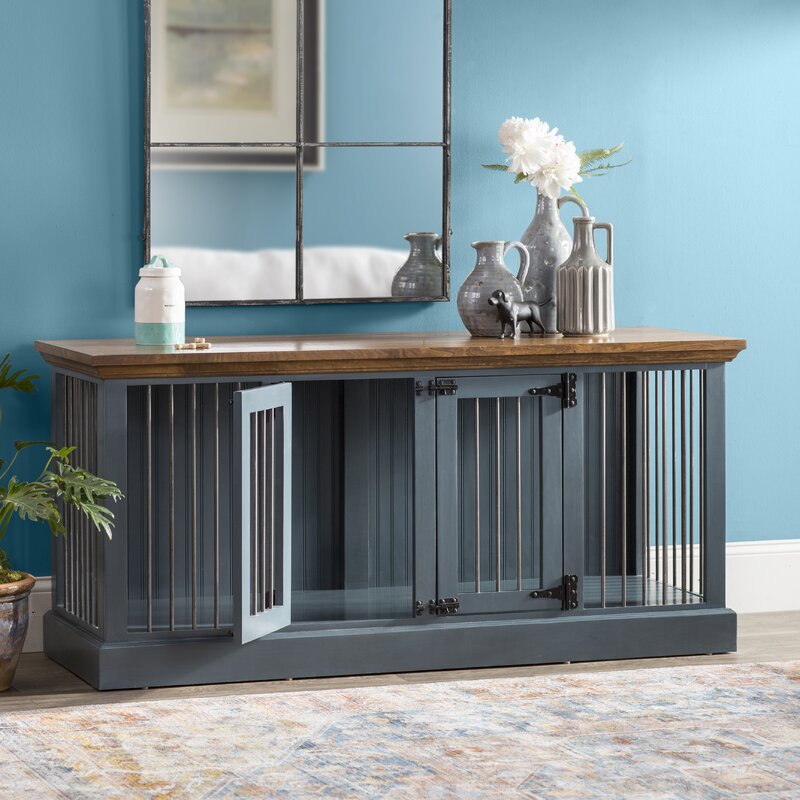 Damien Double Wide Small Credenza Pet Crate