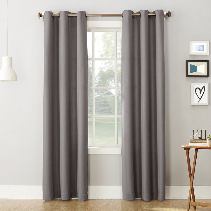 Matson Solid Semi-Sheer Grommet Single Curtain Panel-95"