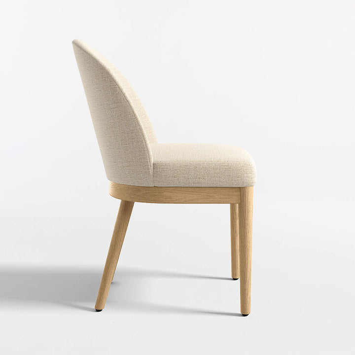 Ana Ivory Natural Wood Dining Chair