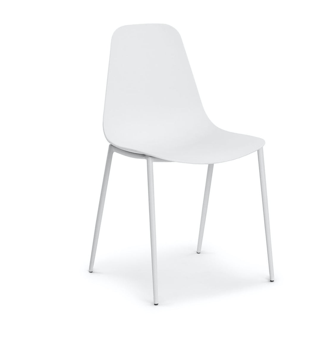 Svelti Pure White Dining Chair Set Of 2
