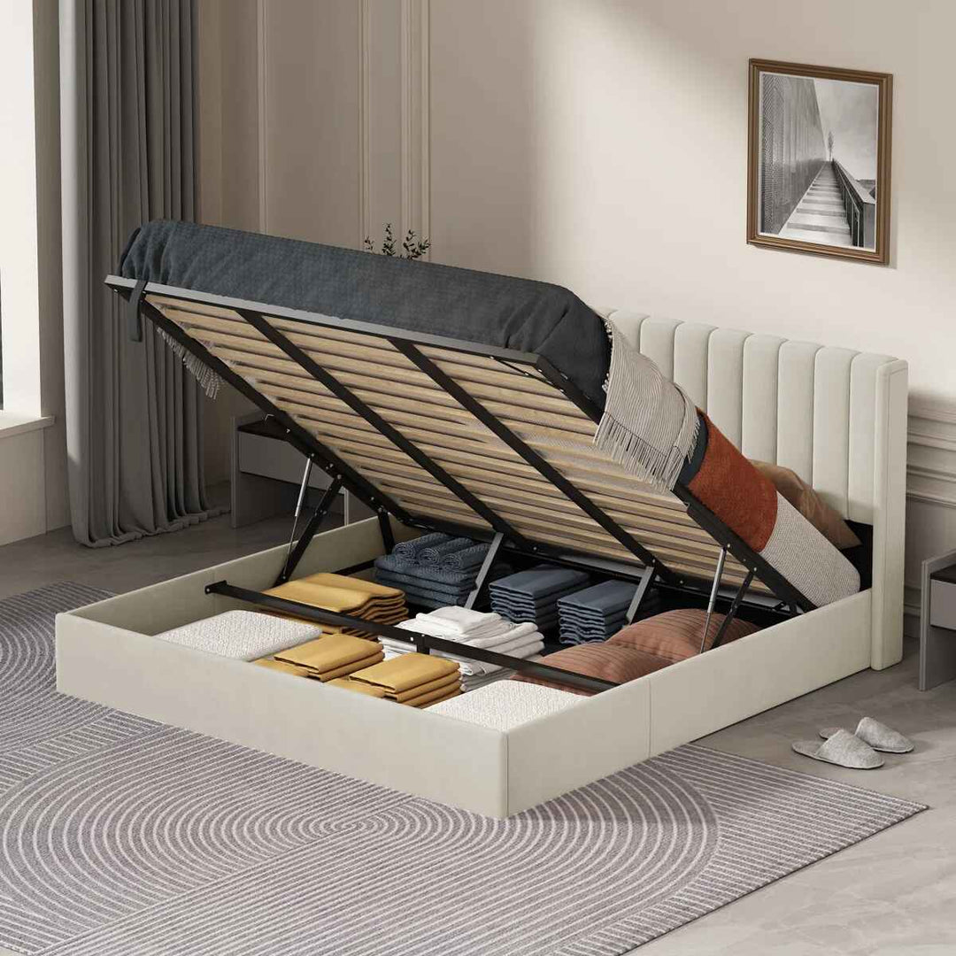 Daizia Lift Up Storage Platform Bed King