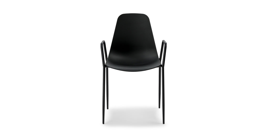 Svelti Pure Black Dining Armchair Set Of 2