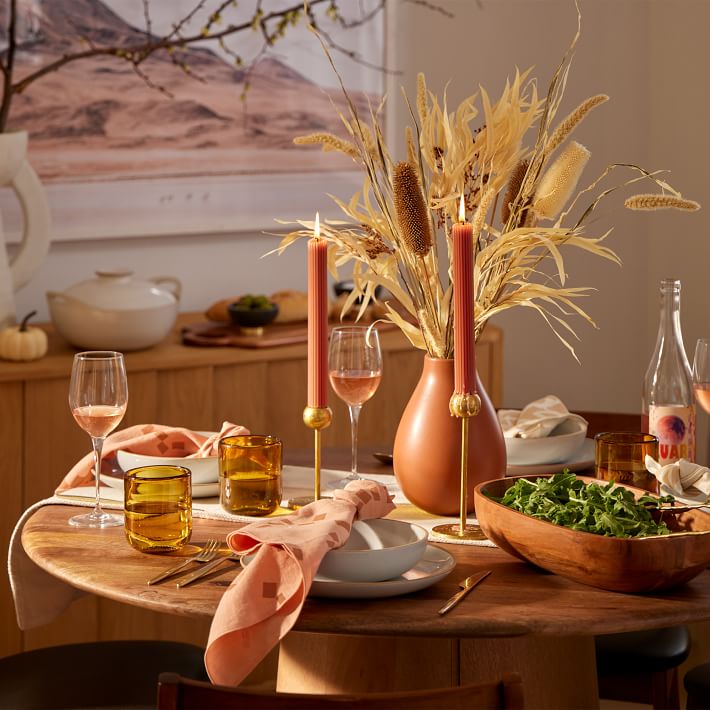 Modern Brass Candleholder Small