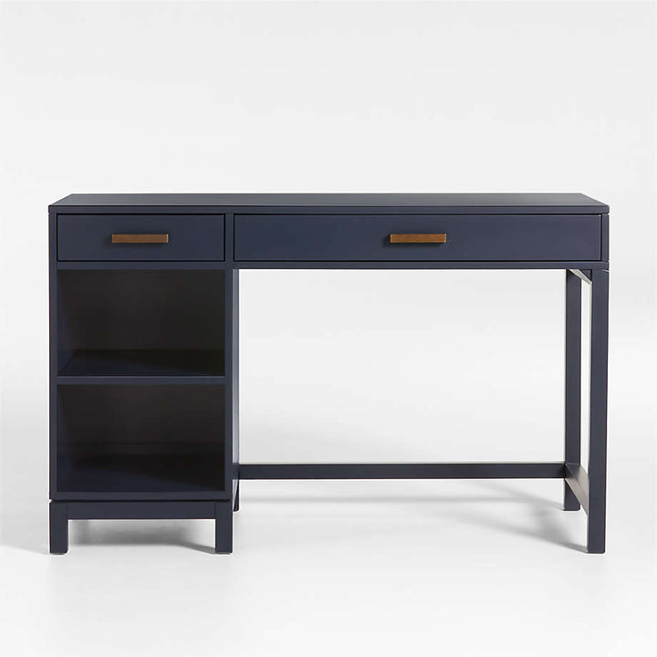 Parke Navy Blue Wood 2 Drawer Kids Desk