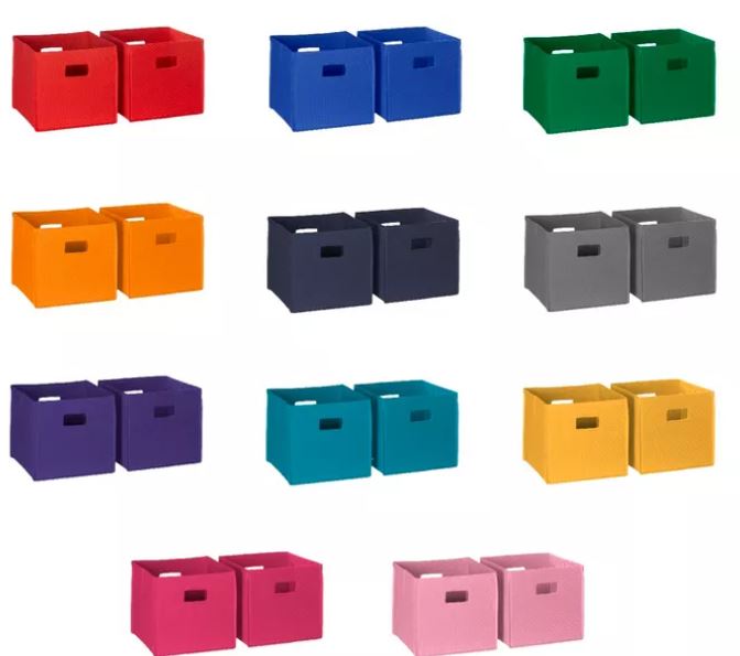 2pc Folding Toy Storage Bin Set