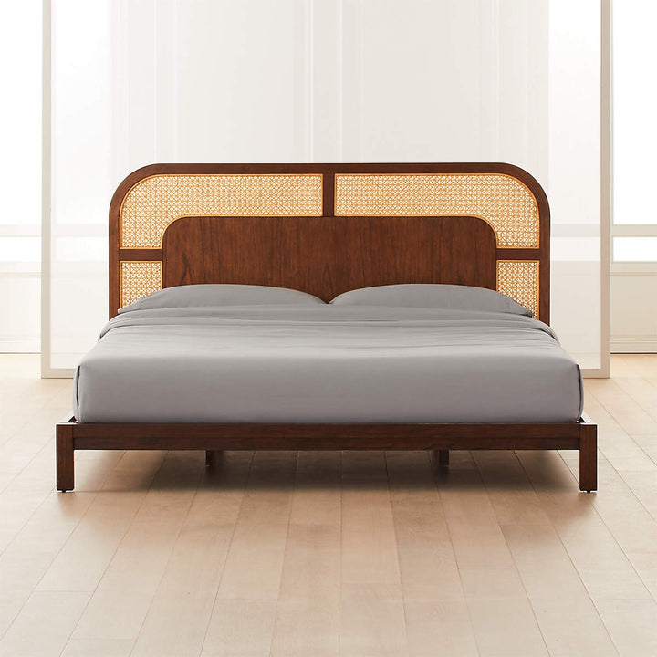 NADI WOOD AND CANE KING BED