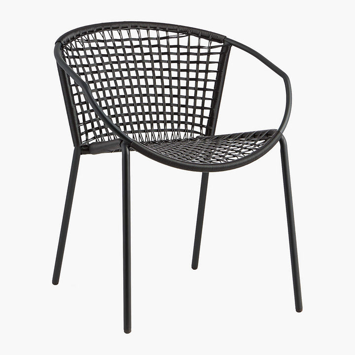 Sophia Black Outdoor Dining Armchair