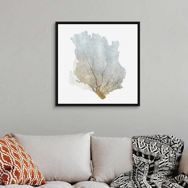 Delicate Coral I by Isabelle Z Painting on Canvas With Frame-32''x32''