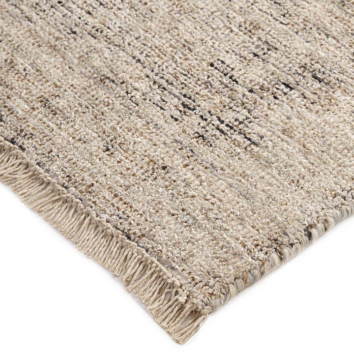 Lily Global Bazaar Brown Wool Geometric Patterned Rug 9'x12'