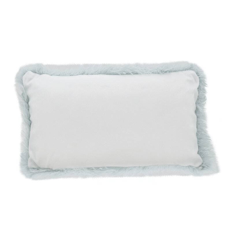 Whipton Mongolian Faux Fur Lumbar Pillow No Insert 20"x12"