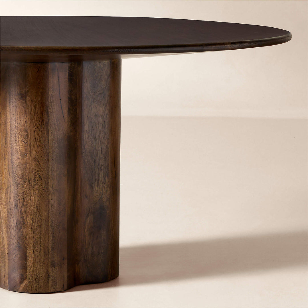Viggo 60 Round Dark Mango Wood Dining Table