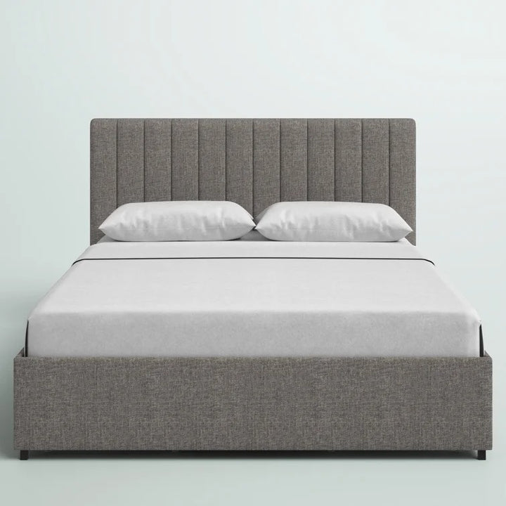 Gaylen Upholstered Low Profile Storage Platform Bed-Queen
