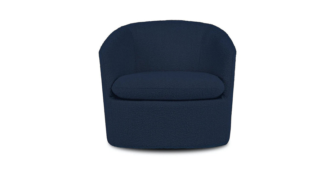 Turoy Catalina Blue Boucle Swivel Chair