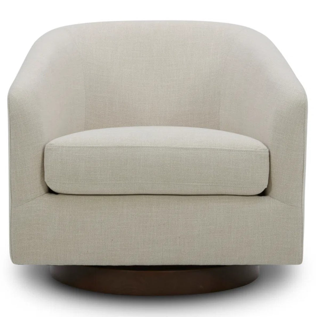 Aiden Upholstered Swivel Barrel Chair