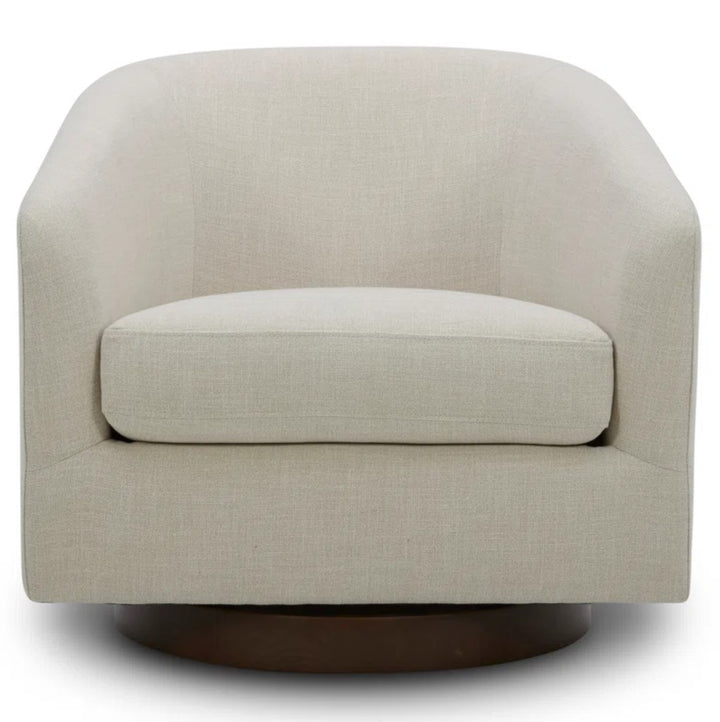 Aiden Upholstered Swivel Barrel Chair
