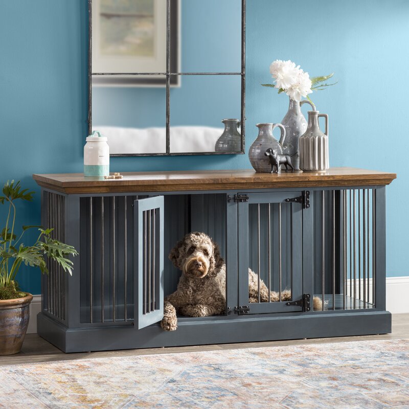 Damien Double Wide Small Credenza Pet Crate