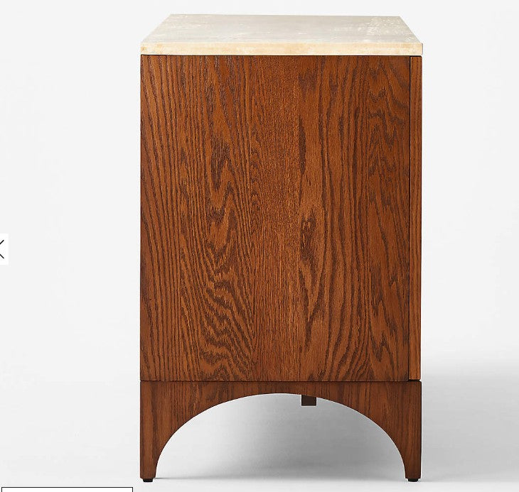 Roane 80" Oak Wood Media Console