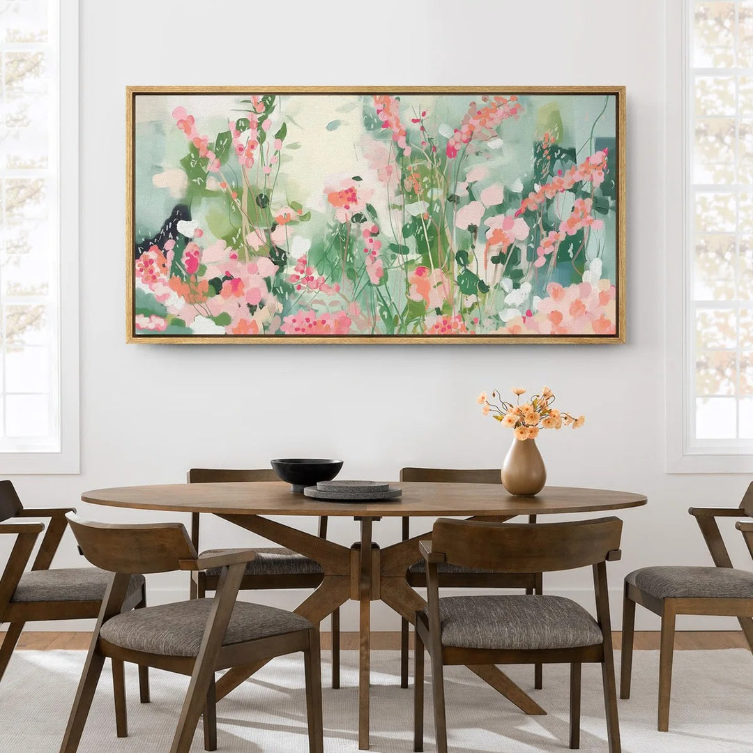 Blossom Bliss Abstract Floral Modern Art 60x30