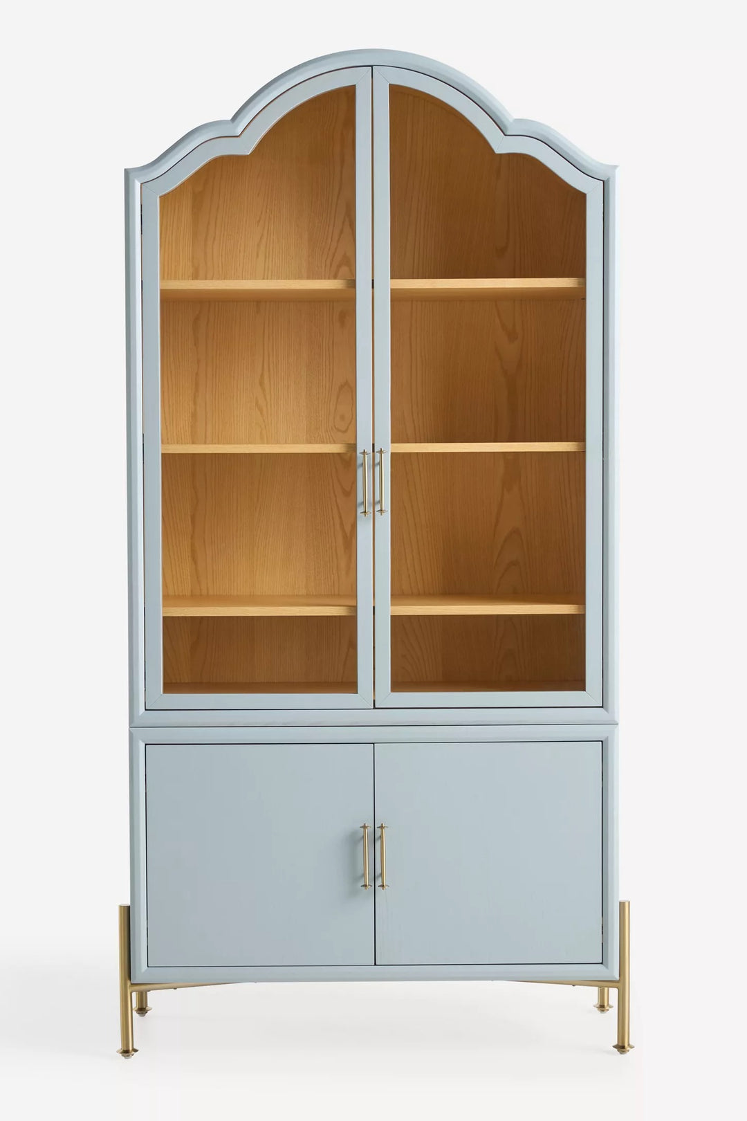 Livia Glass Wood Storage Hutch