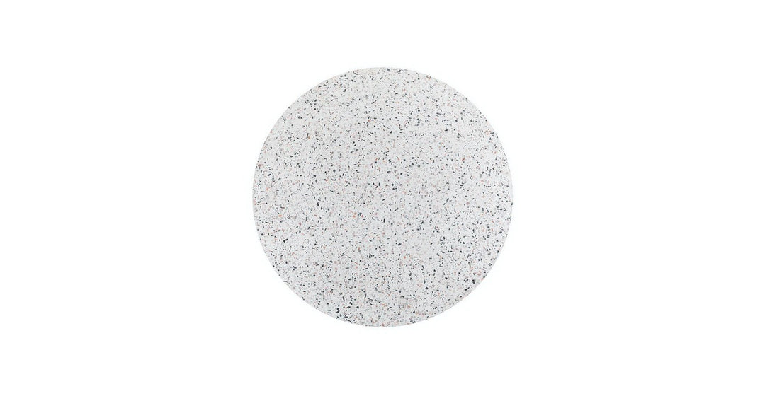 Solina white terrazzo stool