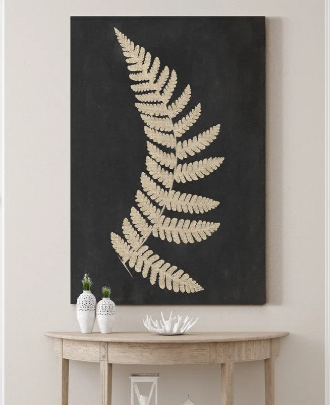 Linen Fern IV Wrapped Canvas Print 16"x20"