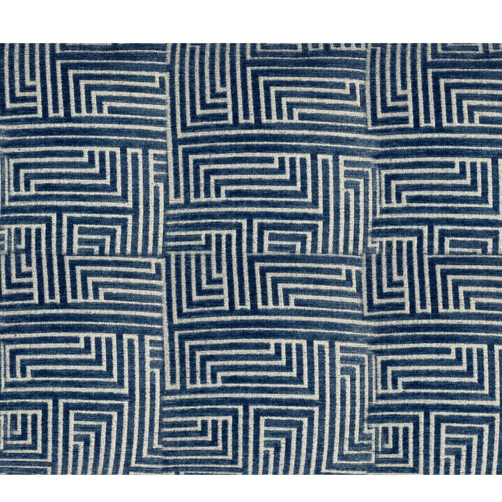 Blue Maze Geometric Reversible Throw Pillow-18"x18"