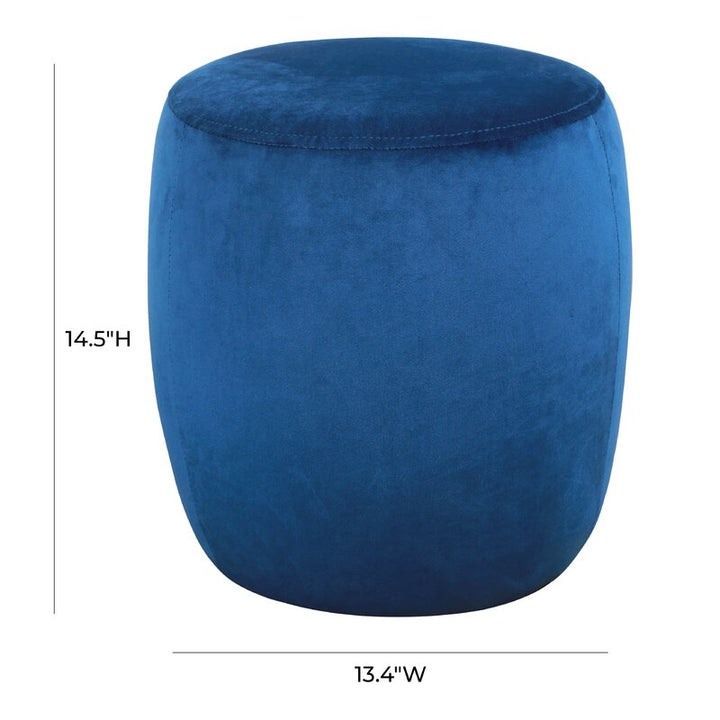 Cecillia Velvet Round Pouf Ottoman
