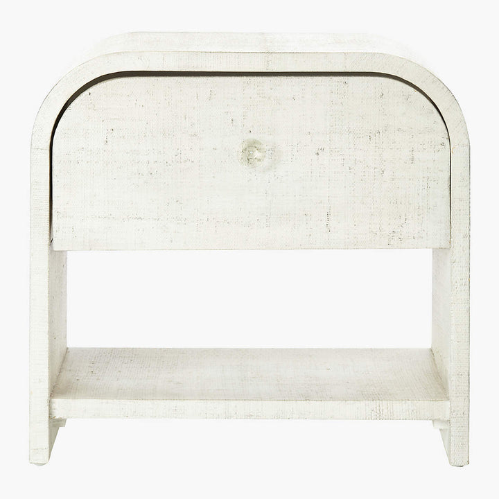 Archer Lacquered Linen Nightstand